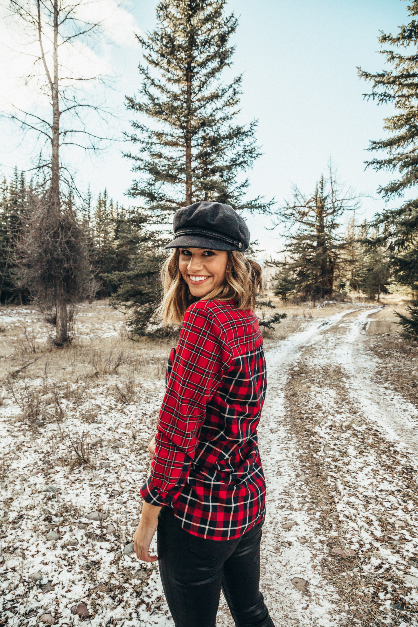 Holiday Look: Black Leatherettes + Plaid Shirt - Wanderlust Out West