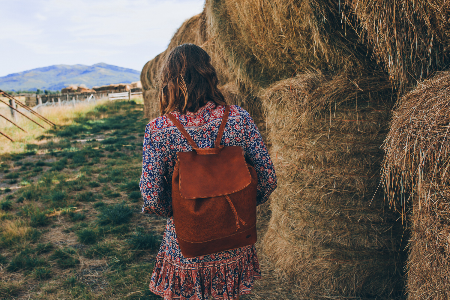 Leather Backpack + Boho Dress Wanderlust Out West